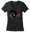 Worthy Chic V-Neck Fitted Tee - Classic Chic logo tee -SALE!