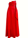 Miss Ellie -High-Waisted PU Leather Skirt