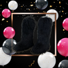 Miss Me Bad - Women Black Real Mogolian Fur Boots