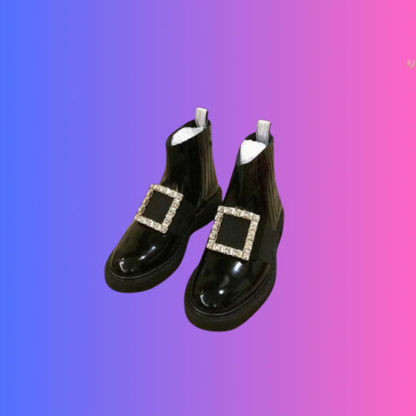 Buckle Up Chic- Women's Ankle Boots