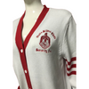 PRE- ORDER -π«πΊπ― -Delta Sigma ThetaSorority- White Chenille Cardigan Sweater-FREE SHIPPING!