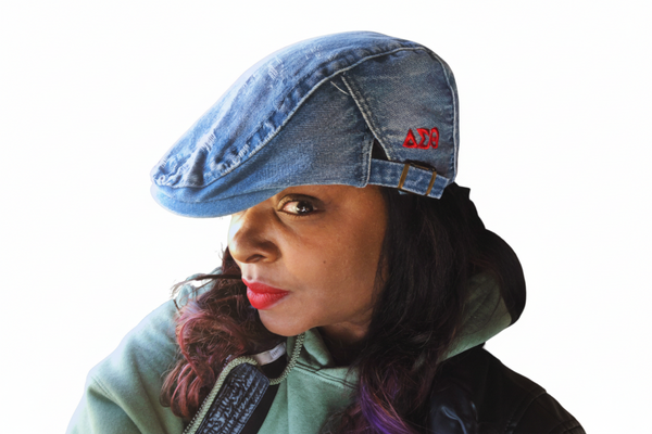 𝚫𝚺𝚯 - Distressed Denim Embroidered Cap RESTOCKING!