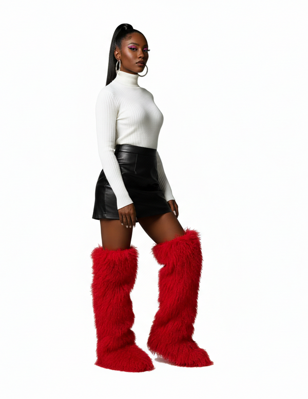She So Plush -Women's Winter Thigh-High Boots