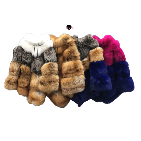Miss Royal Trio- Fox Fur Large Poncho
