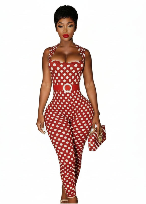Pop-Dot - Backless Bodysuit