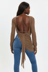 Miss Autumn - Ruffle Backless Top