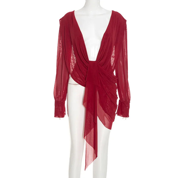 Miss Autumn - Ruffle Backless Top