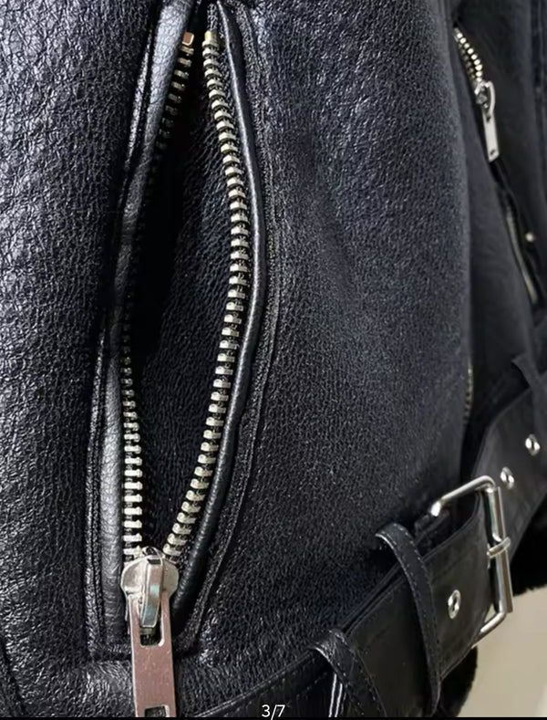 Miss Proper-Women's Faux Leather Fur Vest