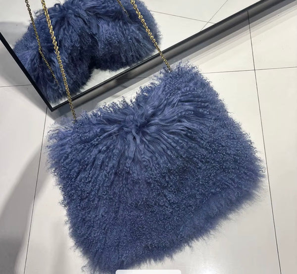 MISS Myra -Mogolian Cossbody/Clutch Fur bag