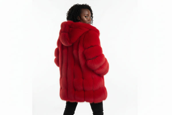 Madame - Hooded Fox Fur Coat -SALE!