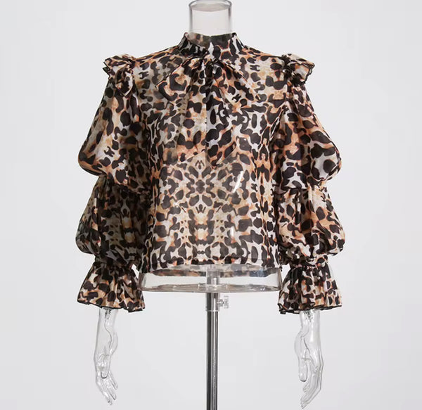 Miss. Leo- Women Ruffle Sleeve Top