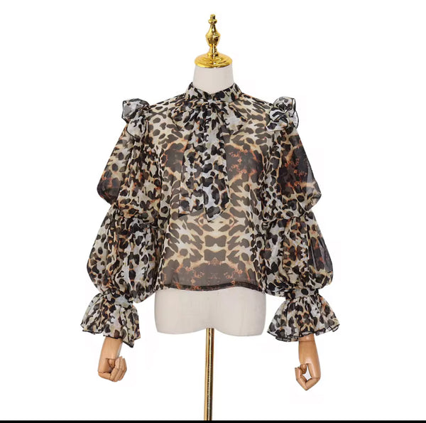 Miss. Leo- Women Ruffle Sleeve Top