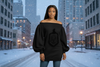 π«πΊΞ Black Monochrome -Off the Shoulder Sweatshirt -NEW