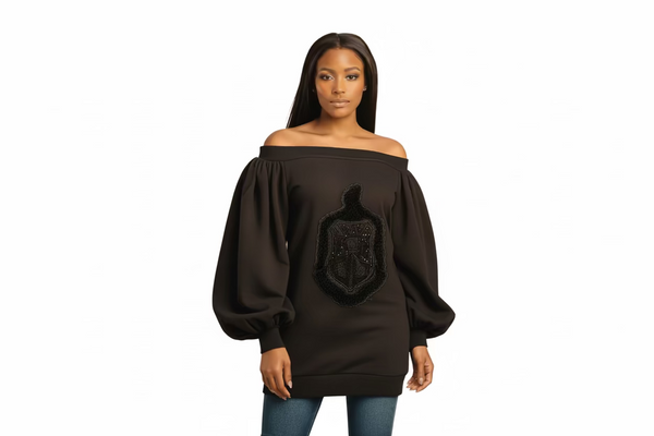 NEW DROP! π«πΊΞ Monochrome -Off the Shoulder Sweatshirt!