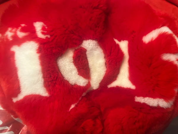 Since 1913 - Large Custom Faux Fur pouch -SAMPLE SALE!