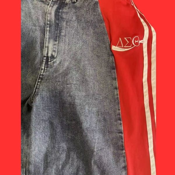 π«πΊπ― Striped Wide Leg - -WOMEN'S Denim Pants