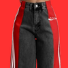 π«πΊπ― Striped Wide Leg - -WOMEN'S Denim Pants