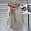 DEAT 2026 Early Autumn New Niche Casual Halter Strapless Top Double Belt High Waist A-line Pleated Skirt For Women 11B1532