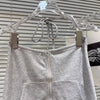 DEAT 2026 Early Autumn New Niche Casual Halter Strapless Top Double Belt High Waist A-line Pleated Skirt For Women 11B1532