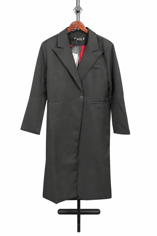 Red Alert - Longline Single-Button Blazer