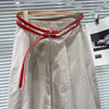 DEAT 2026 Early Autumn New Niche Casual Halter Strapless Top Double Belt High Waist A-line Pleated Skirt For Women 11B1532