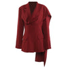 Red Reign - Scarf Detail Blazer - FREE Shipping