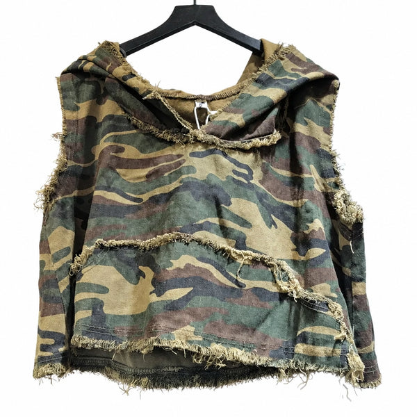 Camo City - Hooded Vest & Wide-Leg Pants