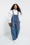 CHIC UNDER $50 -Denim Chic - Plaid Suspender Overalls (Copy)