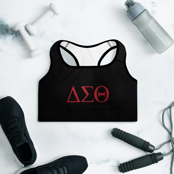 𝚫𝚺𝛩 - Sports Bra (BLACK)