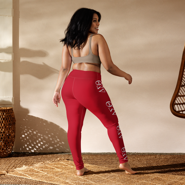 𝚫𝚺Θ-Yoga Leggings (Red) -DST FALL UNDER $40