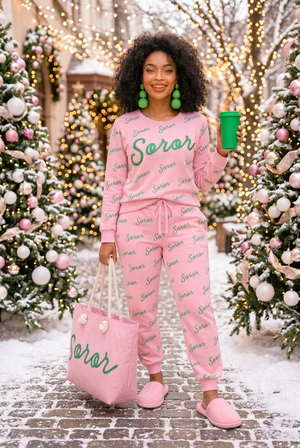 PRE-SALE -SOROR-Pink/Green Lounge Wear -PRE-ORDER