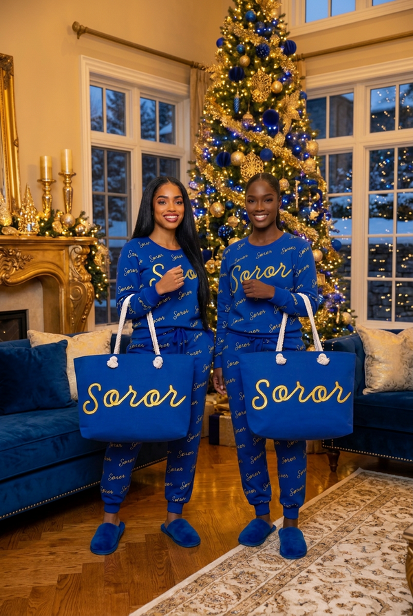 Soror-Blue/Gold Weekender Bag