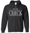 NOT YOUR AVERAGE CHICK ZIP-UP HOODIE - Zip-Up Hoodie - Worthy Chic