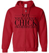 NOT YOUR AVERAGE CHICK ZIP-UP HOODIE -Zip-Up Hoodie - Worthy Chic