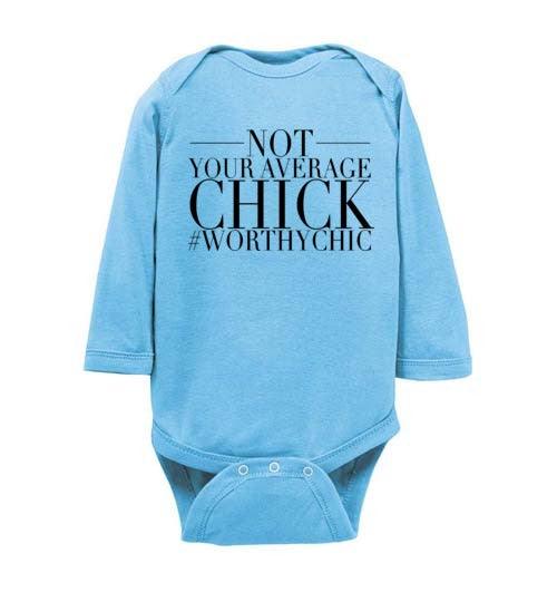 Worthy Chic -Classic Long Sleeve Baby Onesie - Worthy Chic