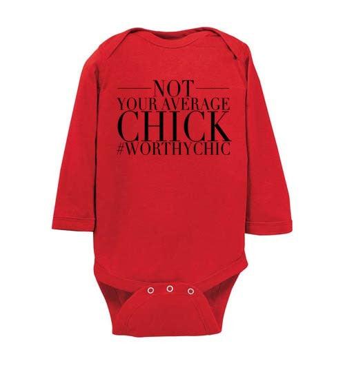 Worthy Chic -Classic Long Sleeve Baby Onesie - Worthy Chic