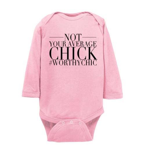 Worthy Chic -Classic Long Sleeve Baby Onesie - Worthy Chic