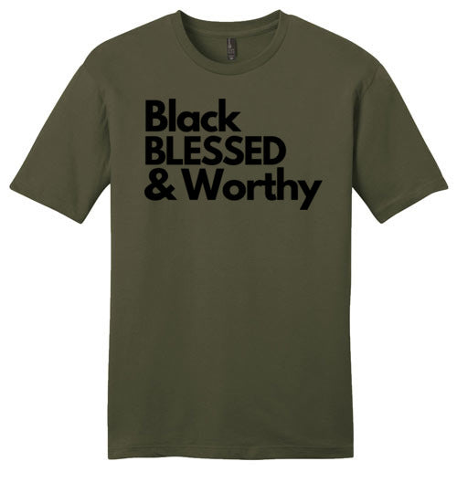 Black Blessed Worthy - Men's Tee