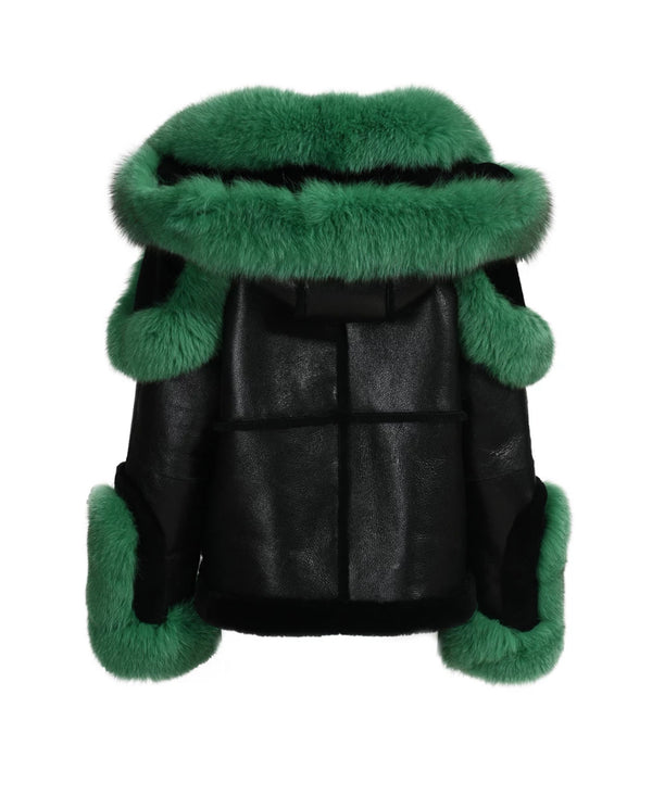 City Chic - Fox Fur Leather Shearling
