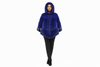 ZBlue- Fox Fur Poncho