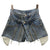 Miss Duce - Denim Rivet Casual Shorts- SALE - Worthy Chic