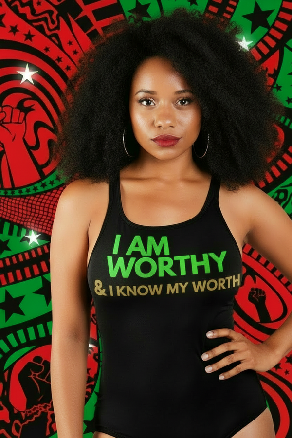 She is like Collard Greens &- WOMEN'S SWIMSUIT - JUNETEENTH