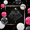 Blac Beauty- Fox Fur Poncho