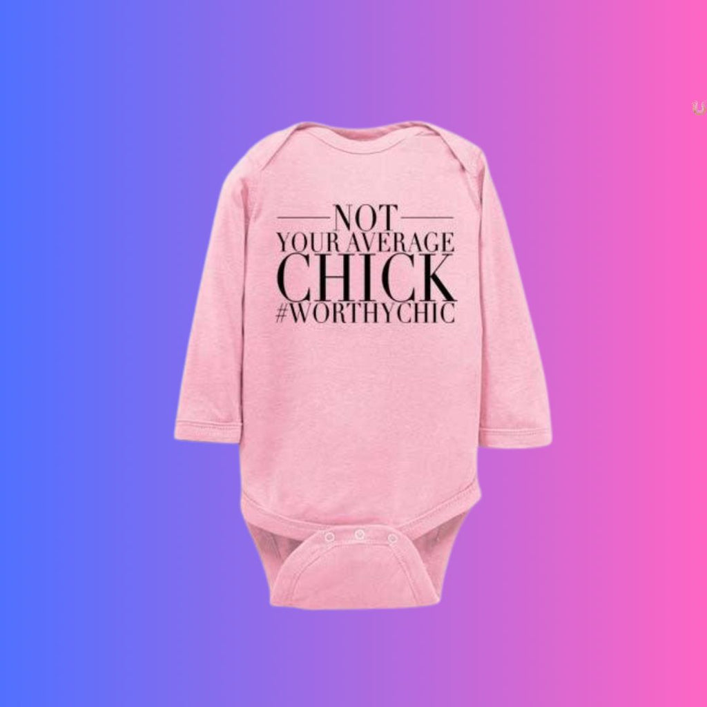 Worthy Chic -Classic Long Sleeve Baby Onesie