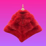 Miss Delta Fierce  - Fox Fur Large Poncho