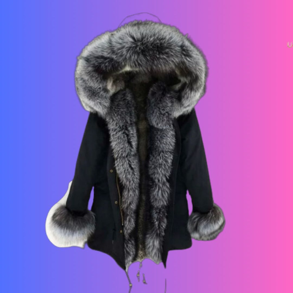 Burr Chic - Women Fur Parka Coat