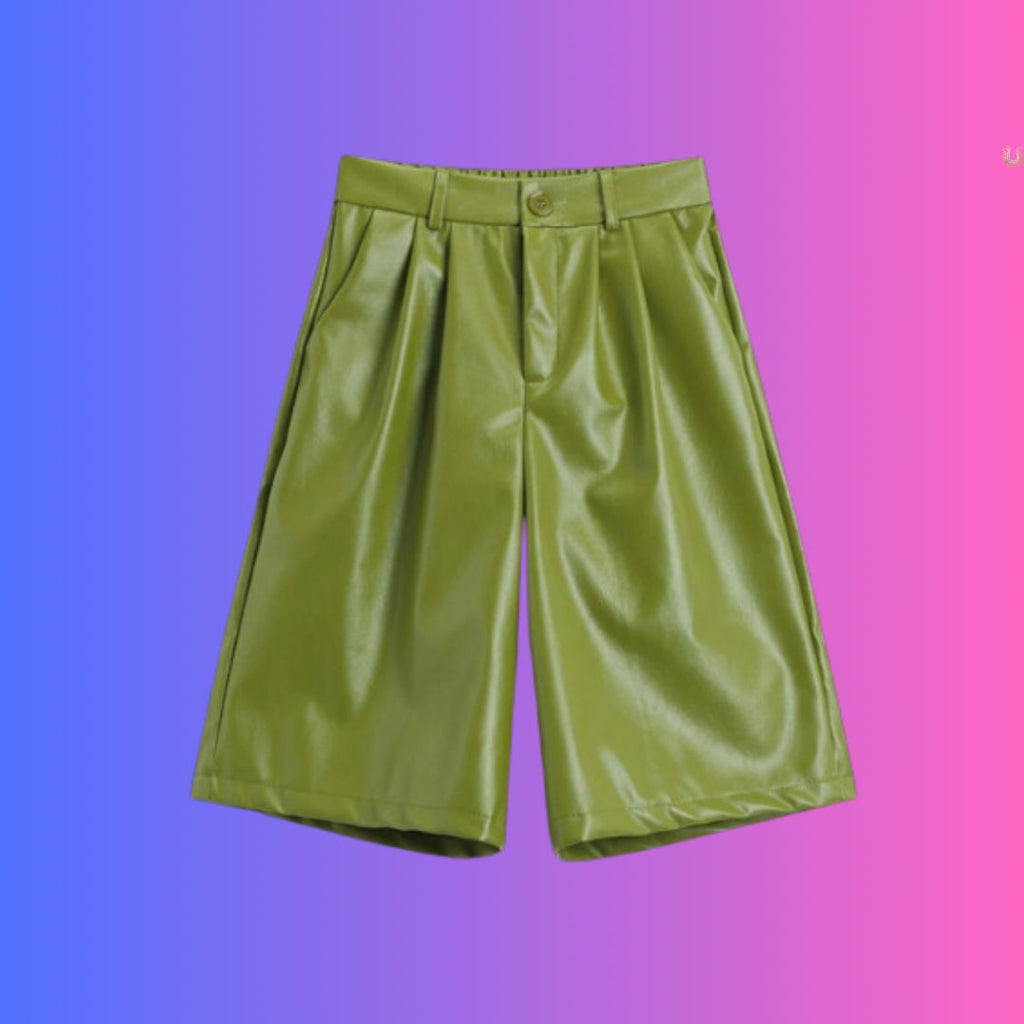 LIME ME Show You- Women's PU Leather Shorts