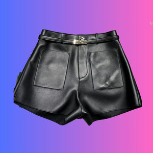 Vengence- Women's Leather Shorts