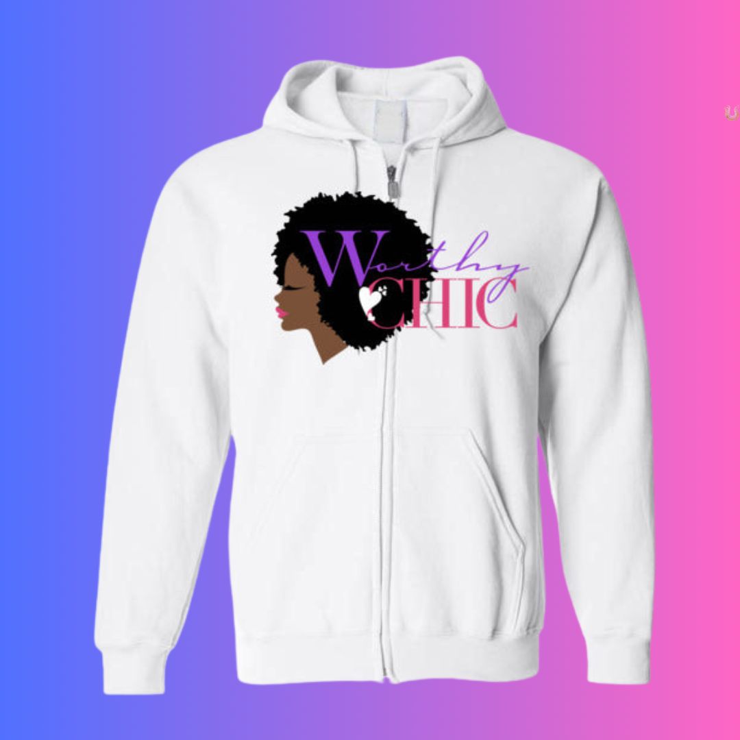 Worthy Chic- Classic CHIC logo Zip-Up