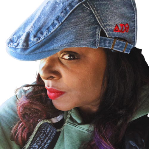 𝚫𝚺𝚯 - Distressed Denim Embroidered Cap -$19 SALE!